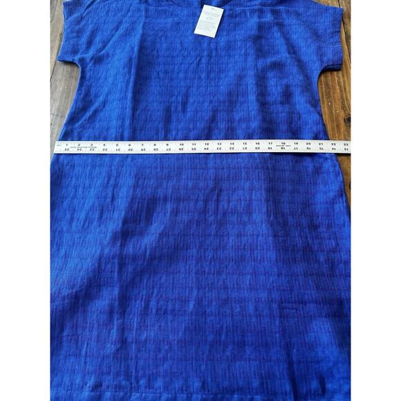 NWT Soft Surroundings Size Medium Remi Linen Blend Gauze Shift Dress Textured - Picture 13 of 14